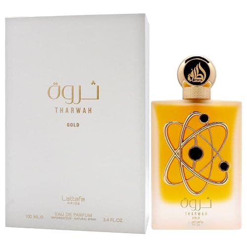 Lattafa Perfumes Tharwah Gold for Unisex Eau de Parfum Spray, 3.4 Ounce thumbnail 4