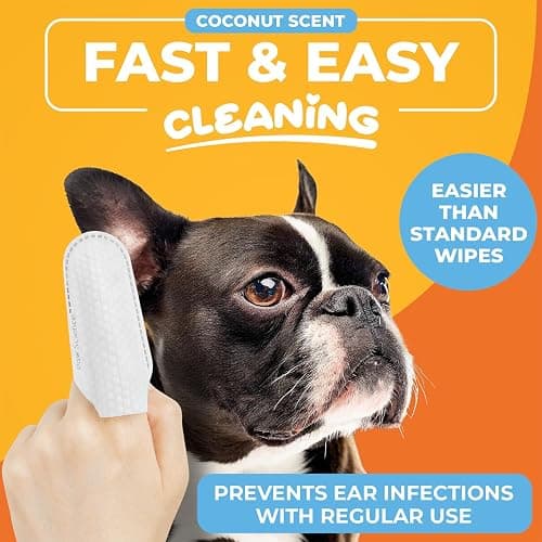 Paw Science Dog Ear Cleaner Wipes – Finger Wipes for Dogs & Cats – Cleaning, Soothing, & Deodorizing Itchy Ears – Pet Ear Relief Solution (Coconut) thumbnail 2