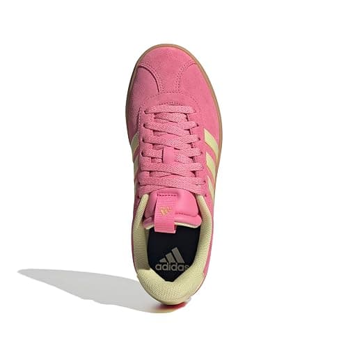 adidas Women's VL Court 3.0 Sneaker - 5 - Pink Fusion/Powder Yellow/Gold Metallic thumbnail 2