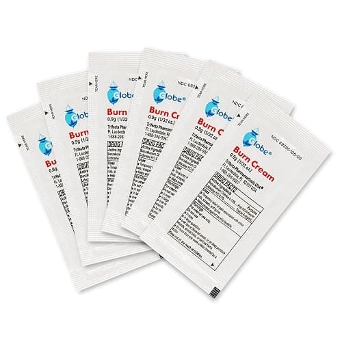 Globe First Aid Burn Cream 0.9g Packets, (Box of 144) Advanced First Aid Cream for Temporary Relief of Minor Burns, Cuts, and Scrapes thumbnail 4