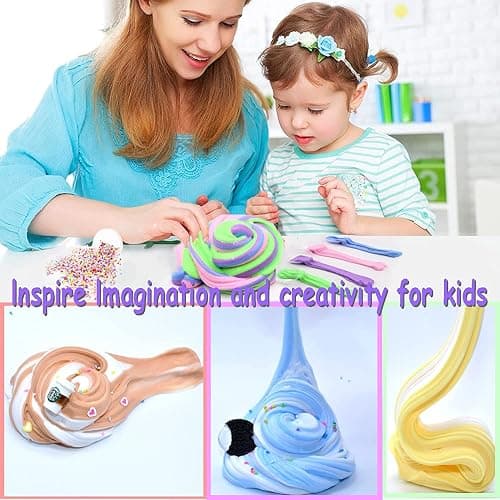 Dual Colors Butter Slime Kit,12 Pack Slime Party Favors,DIY Slime Toys for Kids,Soft & Non-Sticky,Birthday Gifts for Girls and Boys,educational toys,party favor supplies thumbnail 3