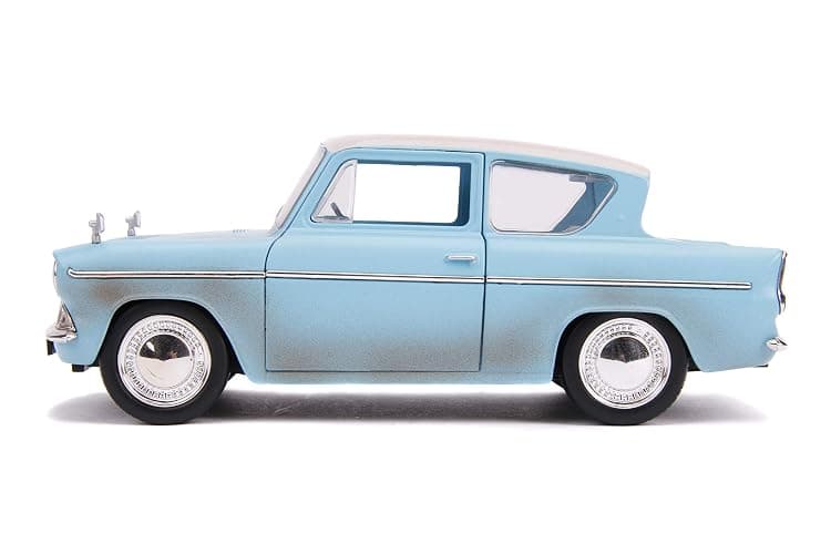 Jada Toys Harry Potter & 1959 Ford Anglia DIE-CAST Car, 1: 24 Scale Vehicle & 2.75" Collectible Metal Figurine, Rusty Blue thumbnail 6