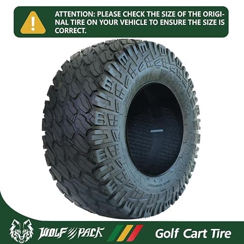 Set 4 Wolf Pack 18X8.50-8 Golf Cart Tires Tubeless Tire Multi-Terrain Tire | Superior Traction and Mud-Resistant Self-Cleaning Tread Design for Long-Lasting Performance Non-Directional thumbnail 6