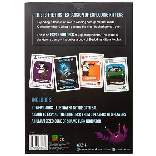 Imploding Kittens Expansion Set - A Russian Roulette Card Game, Easy Family-Friendly Party Games for Adults, Teens & Kids - 20 Card Add-on thumbnail 6