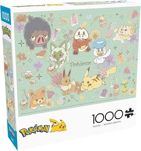 Buffalo Games - Pokemon - Flower Cafe - 1000 Piece Jigsaw Puzzle for Adults -Challenging Puzzle Perfect for Game Nights - Finished Size is 26.75 x 19.75 – Precision-Cut Pieces - Image 1