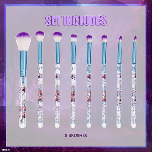 Disney Frozen 8-Piece Makeup Brushes Set for eyeshadow, highlighter, blush, Soft Hairs, Makeup Kit for Girls, by Townley Girl thumbnail 2