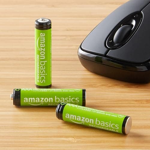 Amazon Basics 12-Pack Rechargeable AAA NiMH Performance Batteries, 800 mAh, 1.2V, Recharge up to 1000x Times, Pre-Charged thumbnail 5