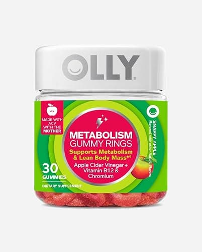 OLLY Metabolism Gummy Rings, Cellular Energy Supplement,* ACV - 30 Count | Active Support, Apple Cider Vinegar + Vitamin B12 & Chromium, Gluten Free, No Synthetic Colors, No Synthetic Flavors thumbnail 12