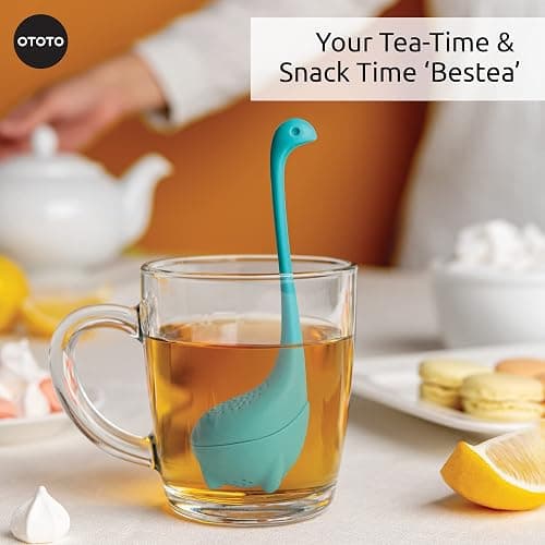 Cute Tea Infuser by OTOTO - Loose Leaf Tea Steeper, Tea Accessories, Tea Diffusers, Tea Infuser for Loose Leaf Tea, Tea Strainers, Cute Gifts, Tea Gift Set, Kitchen Gifts, Cooking Gadgets thumbnail 5