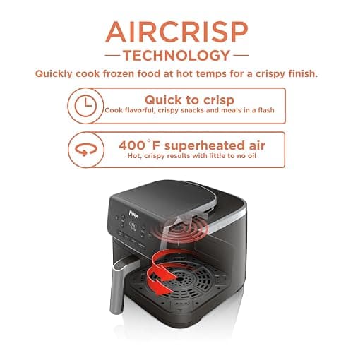 Ninja | Air Fryer | 4-in-1 Pro Air Fry, Roast, Reheat, Dehydrate | 5QT Capacity fits up to 4lbs of French Fries | 400F Max Temp | Nonstick Basket & Crisper Plate | 120V | Grey | AF141 thumbnail 2