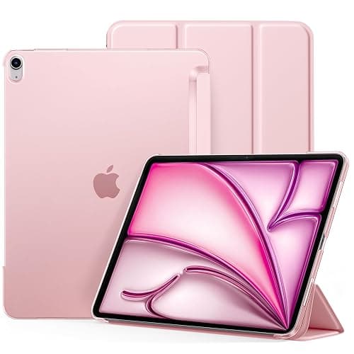 Mastten for iPad Air 13 Inch Case M4/M3/M2(2026/2025/2024), Pink | Slim Trifold Stand Protective Cover with Translucent Hard Back for iPad Air 13 Case, Support Touch ID, Auto Wake/Sleep - Image 1