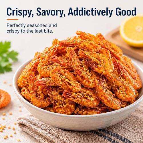 Dried Sea Shrimp, Crispy Whole Shrimp Snack, High Protein Seafood Snack, Ready-to-Eat Crunchy Shr𝐢mp with Savory Flavor, 100g (3.53 oz) (1 pcs) thumbnail 4