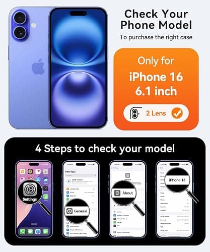 CANSHN Magnetic for iPhone 16 Case, Upgraded [Full Camera Protection] [Compatible with Magsafe] [Translucent Matte] Shockproof Protective Phone Case for iPhone 16 - Hot Pink thumbnail 2