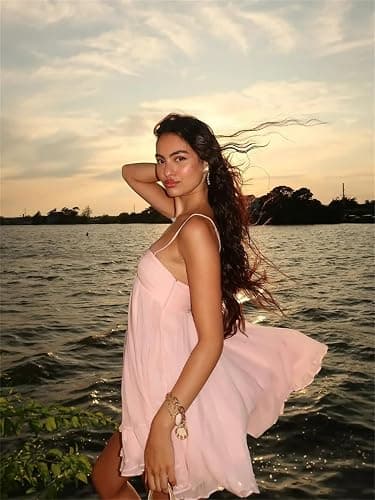 Women Chiffon Ruffles Sling Casual Sleeveless Backless U Neck Loose Mini Dresses Summer Holiday Short Robes thumbnail 7