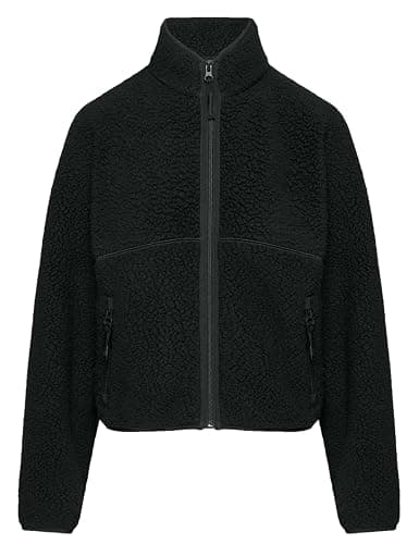 Yozazzy Fleece Jackets Women Causal Long Sleeve Sherpa Jacket Warm Ziper Fuzzy Coat Sweatshirts Trendy with Pockets thumbnail 7