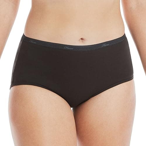 Hanes women's Hi-Cut Panties Pack, Lightweight Cotton Hi-Cuts, 6-Pack (Retired, Colors May Vary) thumbnail 2