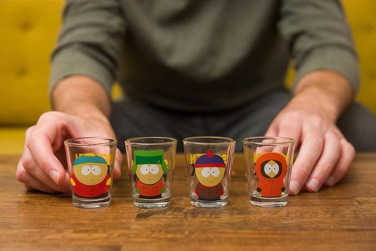 Silver Buffalo South Park Featuring Stan, Kenny, Cartman, and Kyle 4 Pack Mini Glasses, 1.5 Ounces thumbnail 2