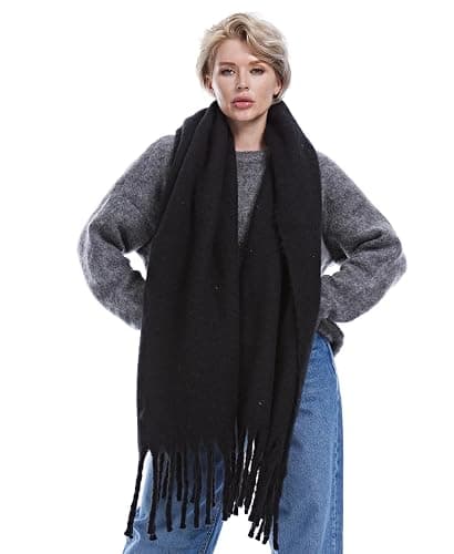 MissShorthair Thick Scarf for Women Big Chunky Colorful Blanket Fluffy Soft Scarves Winter Colorful Shawl Warps thumbnail 2