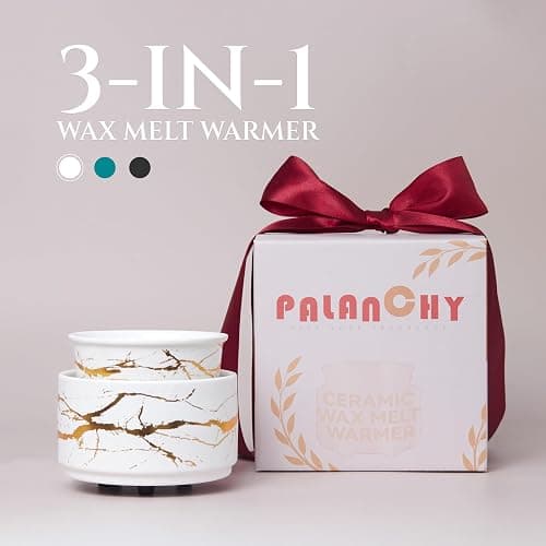 PALANCHY Wax Melt Warmer Ceramic 3-in-1 Oil Burner Electric Candle Wax Warmer Burner Melter Fragrance Warmer for Scented Waxs Home Office Bedroom Aromatherapy Gift& Decor (Black Gold) thumbnail 10