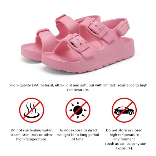 ChayChax Toddler Boys Girls Double Buckle Sandals Children's Adjustable Back Strap Water Sandal thumbnail 6