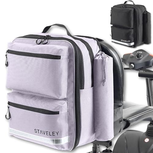Staveley XL Expandable Mobility Scooter Bag for Electric Mobility Scooters & Boot Scooters - Back of Seat Bag (Purple) - Image 1