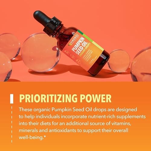 Pumpkin Seed Oil - USDA Organic - Cold Pressed for Hair, Prostate, and Hormone Support - 2 Month Supply - Liquid Drops for Men and Women - Vegan, Non-GMO, and Gluten Free - Unflavored, 1 Fl Oz thumbnail 8
