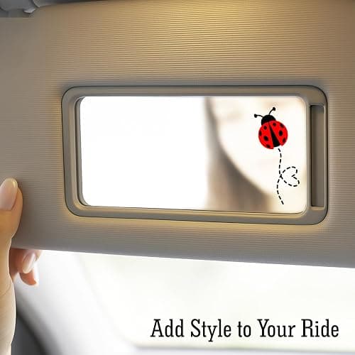 6 x Ladybug Rearview Mirror Decal, Tiny Ladybug Sticker, Waterproof Vinyl Mini Ladybug Sticker, Car Stickers, Laptop Sticker, Water Bottle Decal, Tumbler Decor for Women, 1.6” thumbnail 5