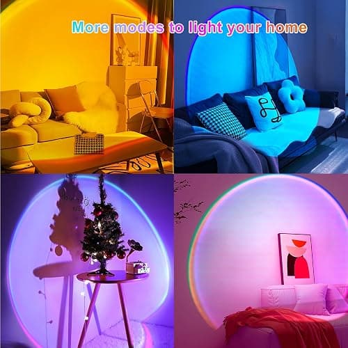 Madoury Sunset Lamp Projector with APP and Button Control, Multicolor Changing Projection Light Sunlight Lamp for Bedroom, Photography, Party, Tiktok Live, Room Decor thumbnail 4