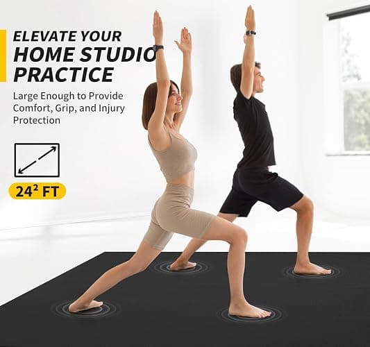 CAMBIVO Yoga Mat for Women and Men, Extra Long and Wide Exercise Mat(72"x48"/84"x30"), Large Non Slip Workout Mat for Yoga, Pilates, Fitness, Barefoot Workouts, Home Gym Studio thumbnail 3