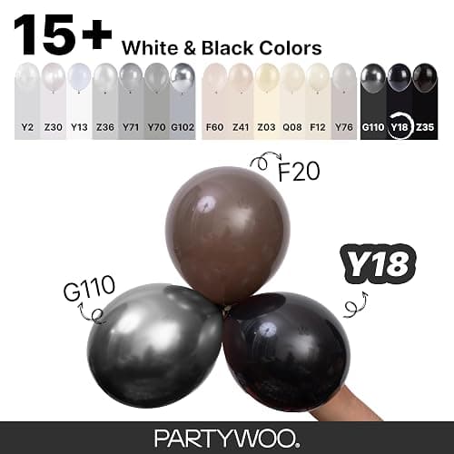 PartyWoo Black Balloons 130 pcs Different Sizes of 18 12 10 5 Inch Black Balloons Arch Kit Garland for Baby Shower Birthday Graduation Casino Gaming Anniversary Race Car Party Decorations Black-Y18 thumbnail 4
