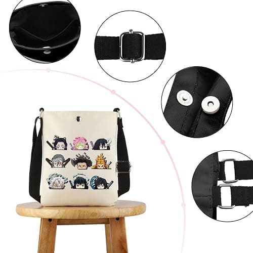VAMSII Anime Themed Gift Anime Inspired Crossbody Bag Animes Merch thumbnail 4