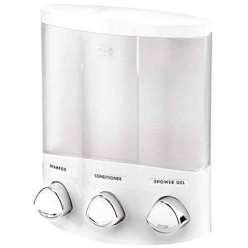 Better Living Products, White 76354 Euro Series TRIO 3-Chamber Soap and Shower Dispenser thumbnail 5