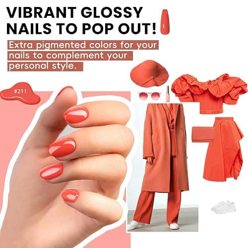 Phoenixy Gel Nail Polish Set, 42PCS Gel Nail Polish | 36 Colors Gel Nail Varnish, 6 Glossy Matte Glitter Golden Base Top Coat, Summer Spring Gel Polish Set Gift for Women thumbnail 7