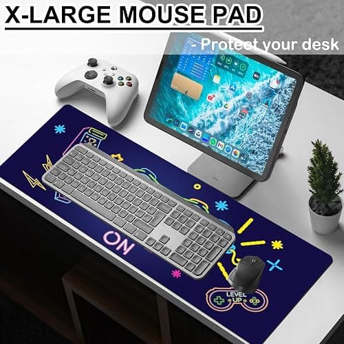 Mouse Pad - Gaming Mouse Pad for Keyboard 80X30cm Computer Mouse Mat Desk Pad with Soft Smooth Surface and Anti-Slip Rubber Base Gaming Mats for Desk Gamer Office Home thumbnail 5