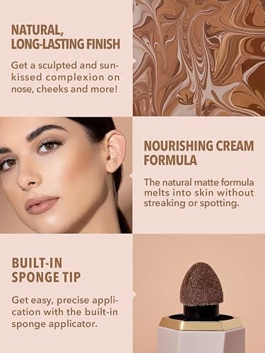 SHEGLAM Sun Sculpt Cool Toned Liquid Contour Stick Long Lasting Cream Bronzer Makeup - Earthy Sepia thumbnail 3
