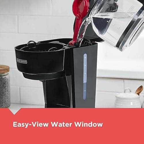 BLACK+DECKER 12-Cup Coffee Maker with Easy On/Off Switch, Easy Pour, Non-Drip Carafe with Removable Filter Basket, Vortex Technology, Black thumbnail 9