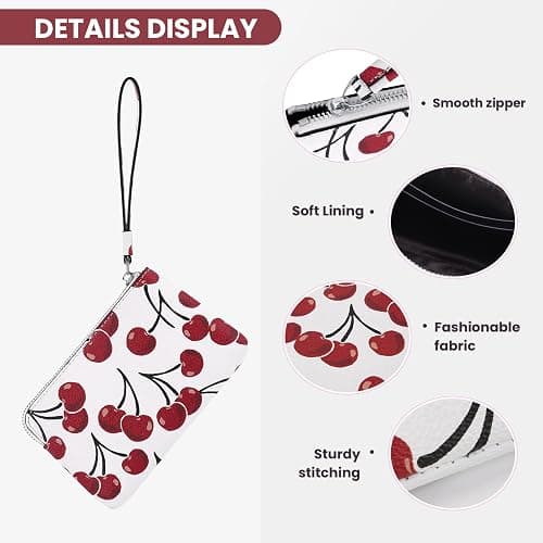 CATSEA Small Wristlet Purse Wristlet Wallet For Women Trendy Pu Leather Clutch Designer Evening Purse thumbnail 4