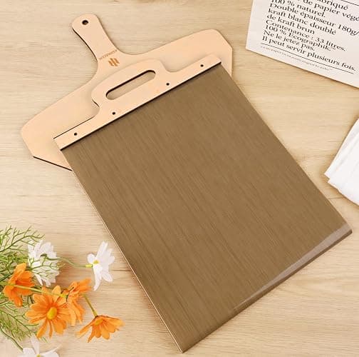 ASHNAEEM Premium Sliding Pizza Peel | Non-Stick Pizza Spatula Paddle with Wooden Handle | Smart Pizza Slider for Indoor & Outdoor Ovens | Large 19.68" x 11.81" Pizza Board thumbnail 6