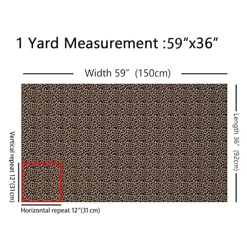 Brown Leopard Print Upholstery Fabric for Chairs - Wild Animal Hide Outdoor Fabric by The Yard 72"x63",Cheetah Skin African Animals Big Cat Fur Hair Spot Waterproof Fabric thumbnail 2