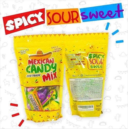 Mexican Candy Mix Assortment Snack (42 Count) Dulces Mexicanos Variety Of Best Sellers Spicy, Sweet, and Sour Bulk candies, Includes Luca, Pelon, Pulparindo, Rellerindo, by JVR TRADE thumbnail 4