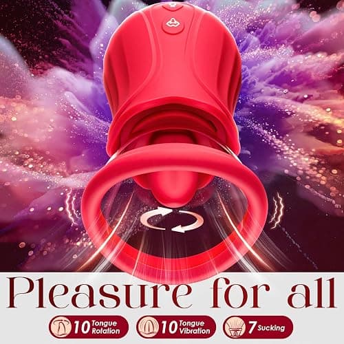 Gasevimo Vibrator Sex Toys Rose Toy - AI APP Adult Toys for Women 7 Sucking & 10 Tongue 360° Licking & Vibrating, Rose Sex Toy Vibrators for Clit Nipple, Removable Cup Couples Sex Toy Sex Novelties thumbnail 2