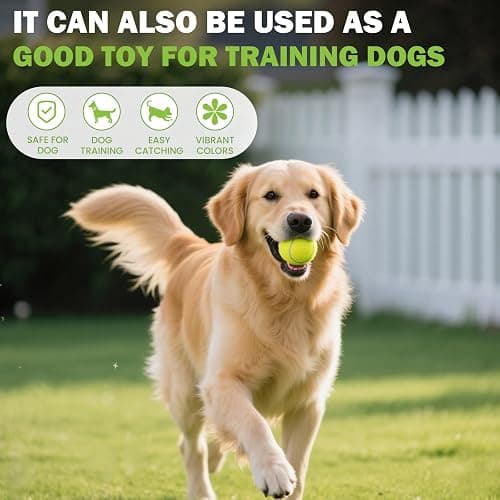 FURWEY Tennis Balls, 12/24/36/80 Pack Bulk Tennis Balls Pressureless Tennis Ball, Come with Mesh Bag for Easy Transport,Pet Dog Playing Balls, Good for Beginner Training Ball thumbnail 7
