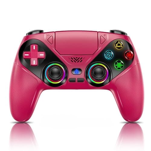 Nonbliep LED for PS5 Controller, for PS5 Slim/Pro/PC, Wireless Controller with 9 Colors RGB Light/Dual Vibration/Turbo/3.5mm Audio Jack/Speaker/Programmable for Playstation 5 Controller - Image 1