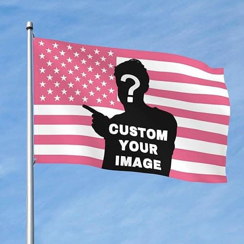 SJZUISL Personalised Flag, 2 × 3/3 × 5/4 × 6/5 × 8 ft Flag DIY for Birthdays, Holidays, Christmas, Living Room, Bedroom, Decoration thumbnail 3