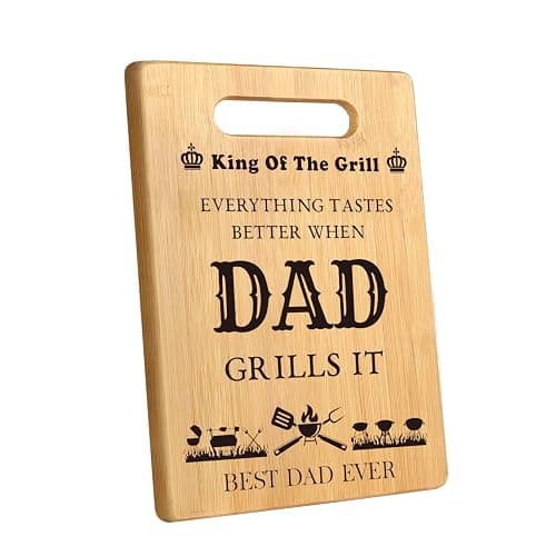 Fathers Birthday Day Gift for Dad from Daughter Son, Dad Cutting Board for New Bonus Dad, Stepdad, Daddy, Father, Best Dad Gifts, Unique Grilling Gift for Dad Who Wants Nothing, Birthday Gift for Dad - Image 1