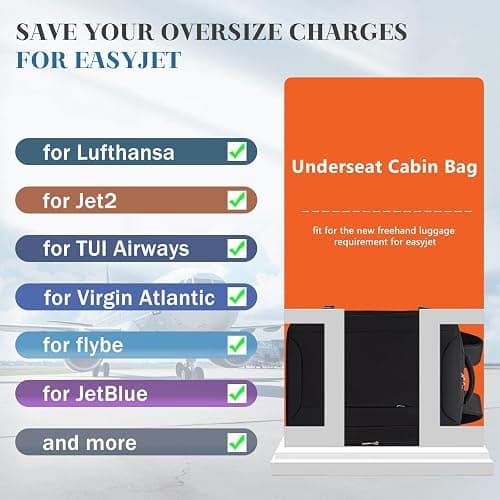Bagage Cabine 45x36x20 pour Easyjet Sac À Dos Voyage Cabine Avion 30L Sac 45x36x20 Bagage a Main Avec Compartiment Séparé pour Ordinateur Portable 15,6 Pouces Avec Pochette Antivol thumbnail 3