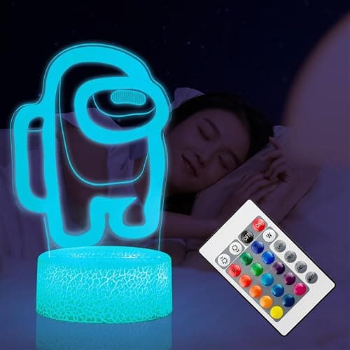 GOODDEYUN Kids Toys 3D Night Light,Superhero Christmas Gift Birthday 3D Illusion Lamp for Kid Girl Boy Room Decor, 16 Colors Remote Control thumbnail 7