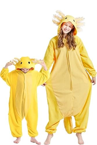 DarkCom Kids Animal Onesie,Women and Mens Cosplay Axolotl Onesie Halloween Costume Christmas Pajamas Sleepwear - Image 1