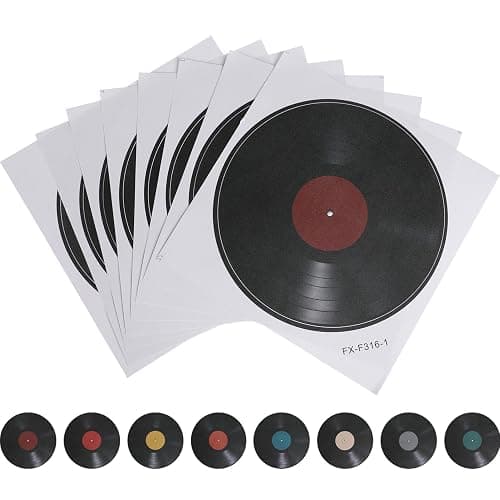 VOSAREA 8pcs Vinyl Record Wall Stickers Vintage Fake Record Wall Decals Decorative Vinyl Record Wall Ornaments for Music Party Room Home Cafe Bar Decor thumbnail 7