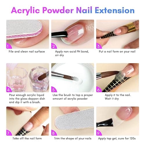SAVILAND Monomer Acrylic Nail Liquid – 8.11fl.oz Acrylic Liquid with 3PCS Brushes Size（8/10/14) Non-Yellowing Monomer for DIY Home Nail Salon Use thumbnail 7